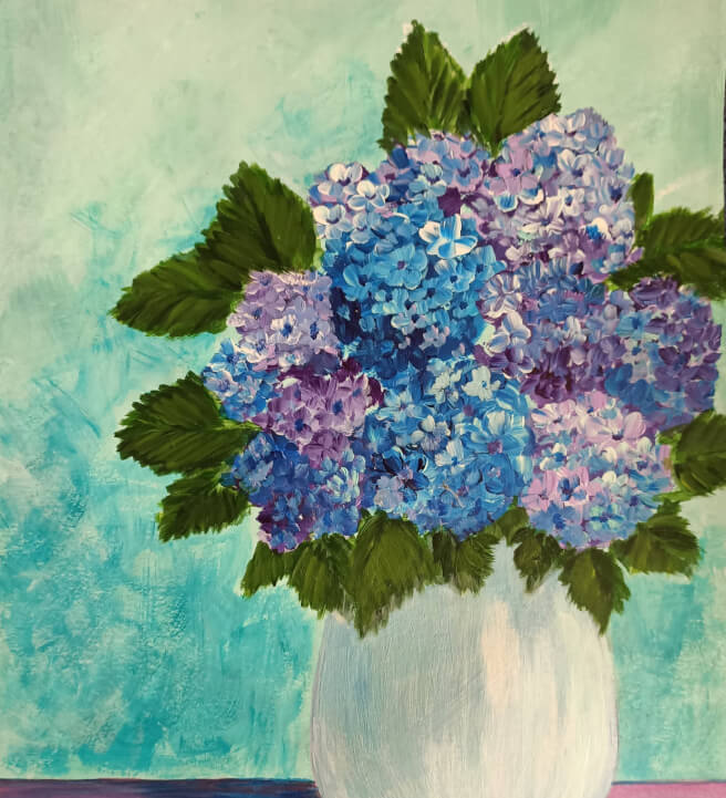 Acrylic Painting Course - Hydrangea
