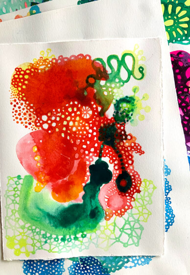 Free Flow Painting with Ink Workshop