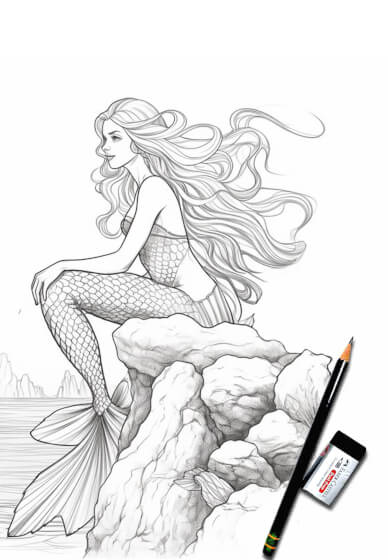 Live Mermaid Drawing for Kids