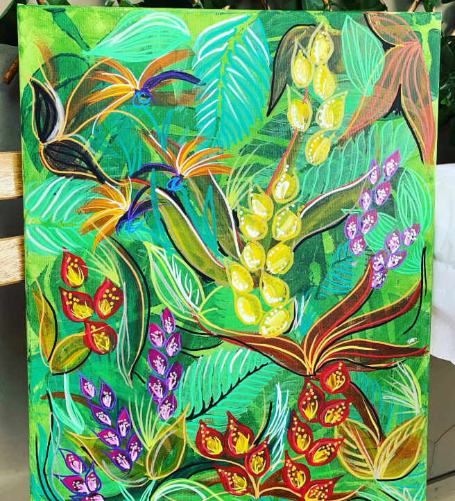 Paint and Sip Class: Rainforest Abstract
