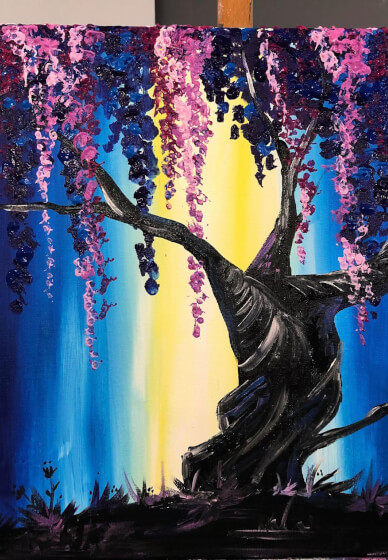 Paint and Sip Class: Wisteria at Twilight