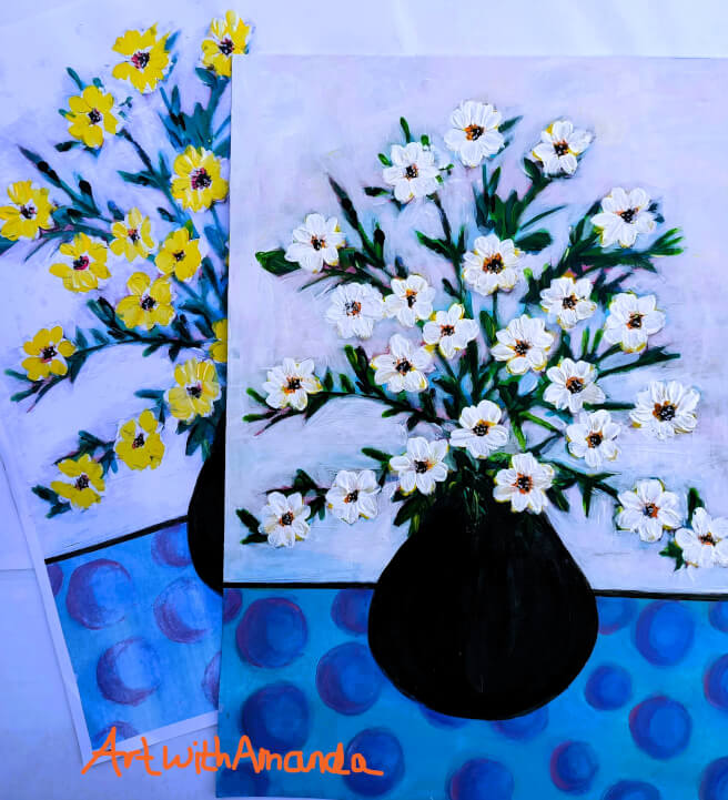 Summer Blossom - Acrylic Painting Class for Kids and Adults