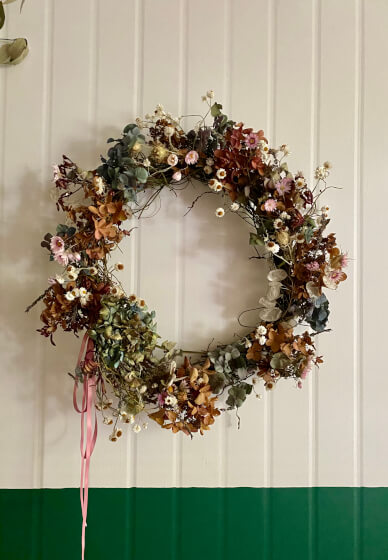 Winter Wreath Workshop Using Dried Flowers